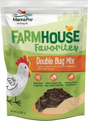 Manna Pro Farmhouse Favorites Double Bug Mix Chicken Treats, 2-lb