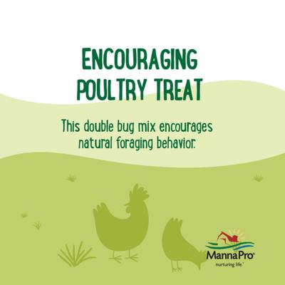 Show full view: Manna Pro Farmhouse Favorites Double Bug Mix Chicken Treats, 2-lb slide 4 of 9