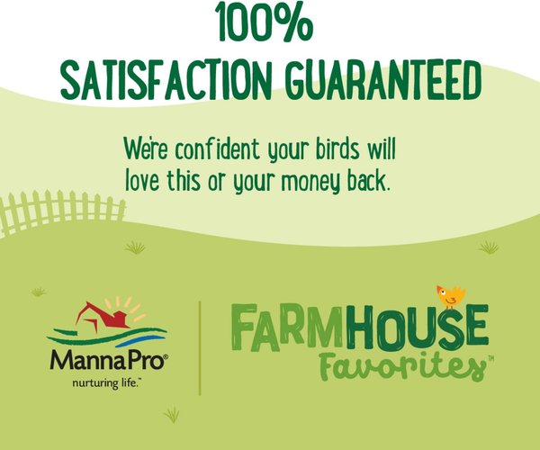 Manna Pro Farmhouse Favorites Double Bug Mix Chicken Treats, 2-lb