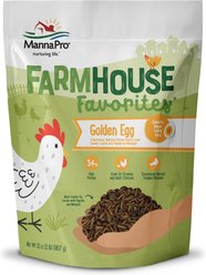 Manna Pro Farmhouse Favorites Golden Egg High-Protein Chicken Treats, 2-lb bag