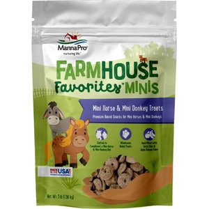 Manna Pro Farmhouse Favorites Mini Horse & Donkey Treats, 3-lb bag