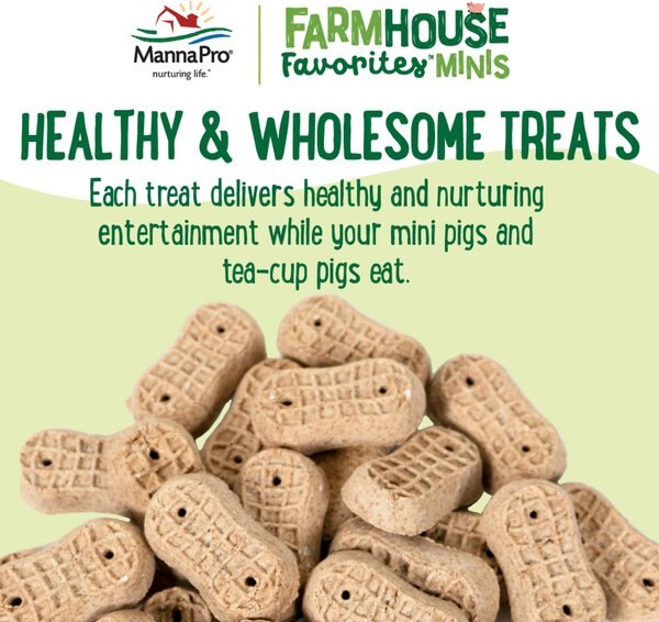 Manna Pro Farmhouse Favorites Mini Pig Treats, 3-lb bag
