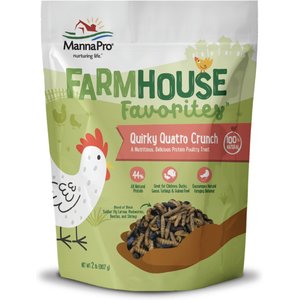 Manna Pro Farmhouse Favorites Quirky Quatro Crunch Chicken Treats, 2-lb bag