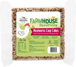 Manna Pro Farmhouse Favorites Sunflower & Mealworm Coop Cake Chicken Treats, 6-oz bag