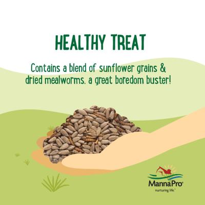 Show full view: Manna Pro Farmhouse Favorites Sunflower & Mealworm Coop Cake Chicken Treats, 6-oz bag slide 5 of 8