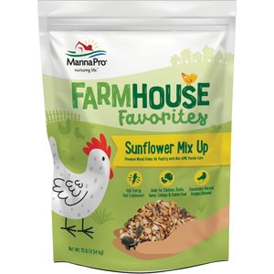 Manna Pro Farmhouse Favorites Sunflower Mix Up Chicken Treats, 10-lb bag
