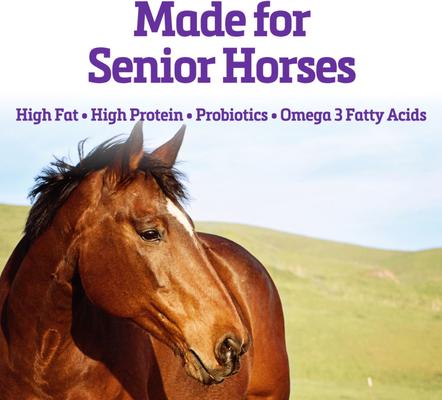 Show full view: Manna Pro Formulated Max-E-Glo Probiotics & Yeast for Digestion Stabilized Rice Bran Pellets Senior Horse Supplement, 30-lb bag slide 4 of 6