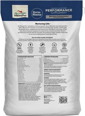 Show full view: Manna Pro Horse-Manna Nutrition Enhancement Performance Supplement for Horses, 20-lb bag slide 2 of 6