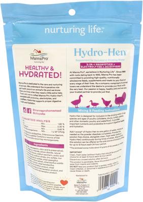 Show full view: Manna Pro Hydro-Hen Chicken Supplement, 8-oz bag slide 2 of 6