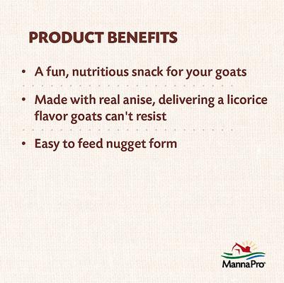 Show full view: Manna Pro Licorice Flavor Goat Treats, 6-lb bag slide 4 of 6