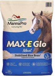 Manna Pro Max-E-Glo Stabilized Rice Bran Meal Granules Horse Supplement, 40-lb bag