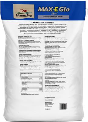 Show full view: Manna Pro Max-E-Glo Stabilized Rice Bran Meal Granules Horse Supplement, 40-lb bag slide 2 of 9