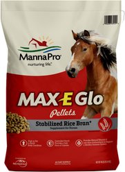 Manna Pro Max-E-Glo Stabilized Rice Bran Pellets Horse Supplement, 40-lb bag