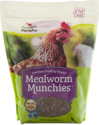 Manna Pro Mealworm Munchies Chicken Treats, 30-oz bag