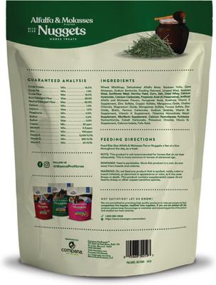 Show full view: Manna Pro Nuggets Bite-Size Alfalfa & Molasses Flavored Horse Training Treats, 1-lb bag slide 2 of 11