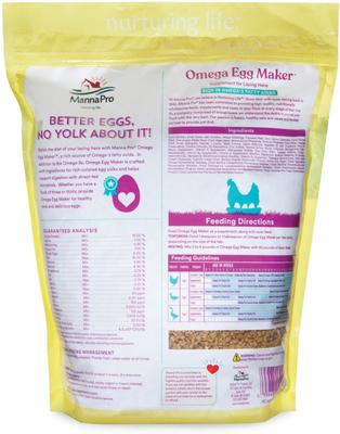 Show full view: Manna Pro Omega Eggmaker Laying Hen Supplement, 5-lb bag slide 2 of 8