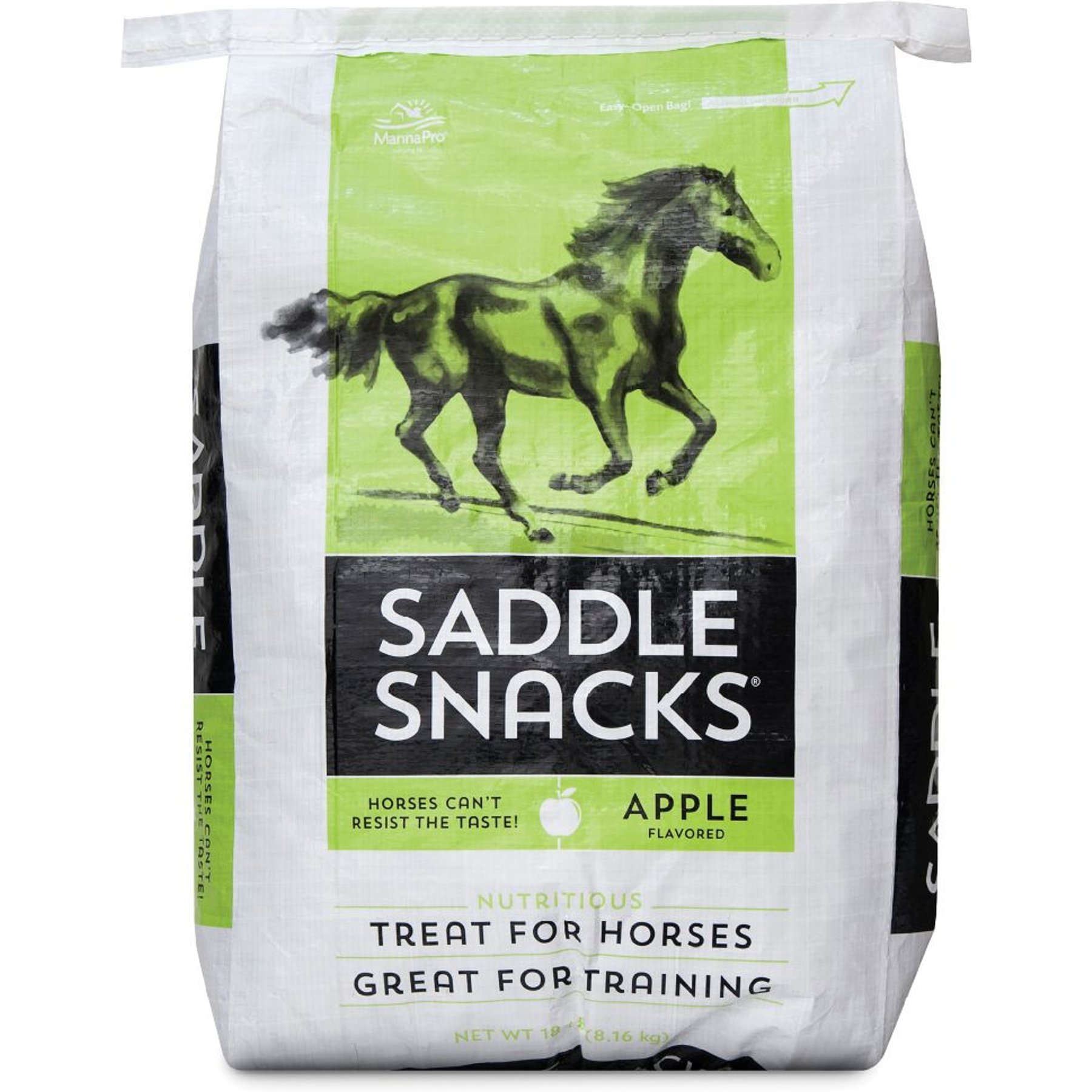 Manna Pro Saddle Snacks Apple Flavored Pellet Horse Treats, 18-lb bag