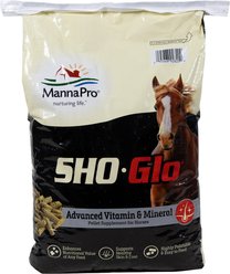 Manna Pro Sho-Glo Complete Vitamin & Mineral Pellets Horse Supplement, 25-lb bag