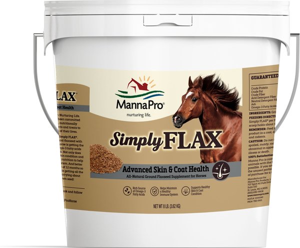 Show full view: Manna Pro Simply Flax Skin & Coat Horse Supplement, 8-lb bag slide 1 of 9