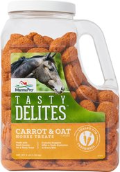 Manna Pro Tasty Delites Carrot & Oat Horse Treats, 3-lb jar