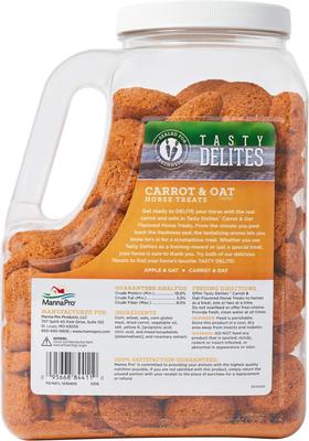Show full view: Manna Pro Tasty Delites Carrot & Oat Horse Treats, 3-lb jar slide 2 of 3