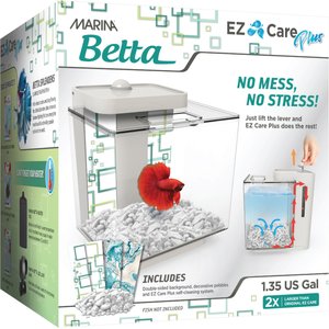 Marina 1.3-gal EZ Care Plus Fish Aquarium, White