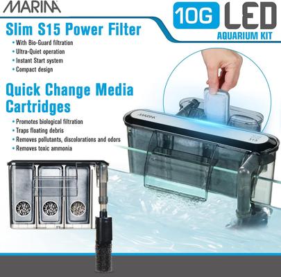 Show full view: Marina 10G LED Aquarium Kit, 10-gal slide 7 of 10
