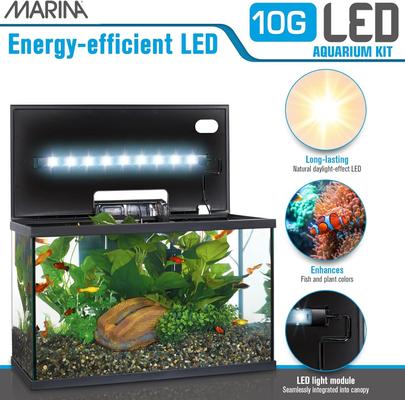 Show full view: Marina 10G LED Aquarium Kit, 10-gal slide 6 of 10