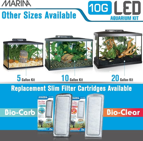 Show full view: Marina 10G LED Aquarium Kit, 10-gal slide 9 of 10