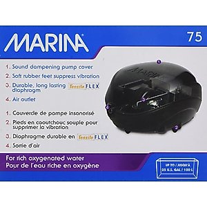 Marina Air Pump for Aquariums, Size 75