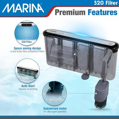 Show full view: Marina Aquarium Power Filter, 20-gal slide 4 of 10