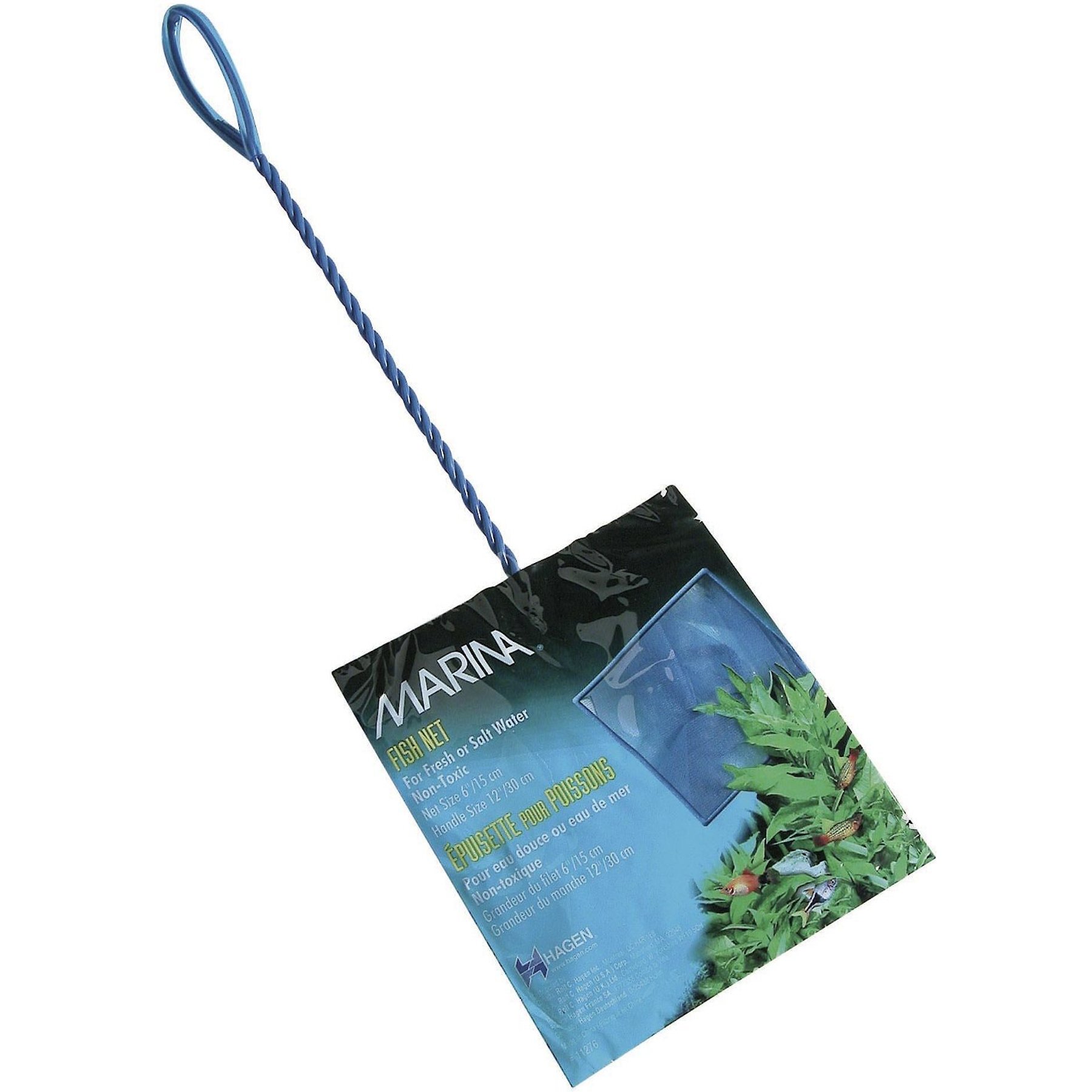 Marina Fine Blue Nylon Net with Handle, 6-in