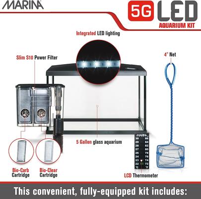 Show full view: Marina iGlo 5G Aquarium Kit, 5-gal slide 2 of 8