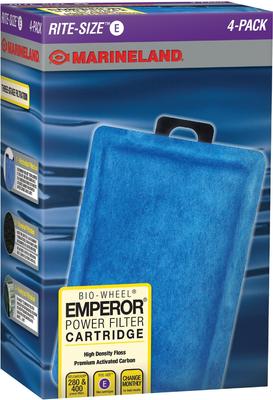 Show full view: Marineland Bio-Wheel Emperor Rite-Size E Filter Cartridge, 4 count slide 1 of 6