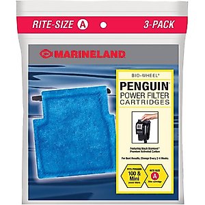 Marineland Bio-Wheel Penguin Rite-Size A Filter Cartridge, 3 count