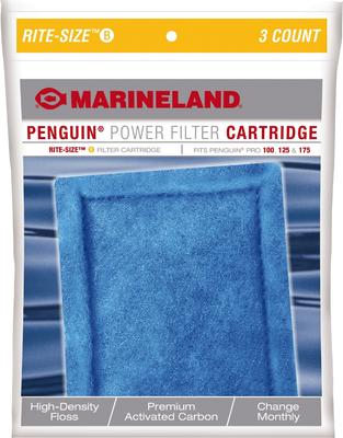 Show full view: Marineland Bio-Wheel Penguin Rite-Size B Filter Cartridge, 3 count slide 1 of 6
