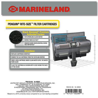 Show full view: Marineland Bio-Wheel Penguin Rite-Size C Filter Cartridge, 6 count slide 4 of 8