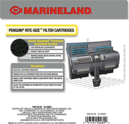 Show full view: Marineland Bio-Wheel Penguin Rite-Size C Filter Cartridge + Omega One Sinking Shrimp Pellets Freshwater & Saltwater Fish Food slide 5 of 6