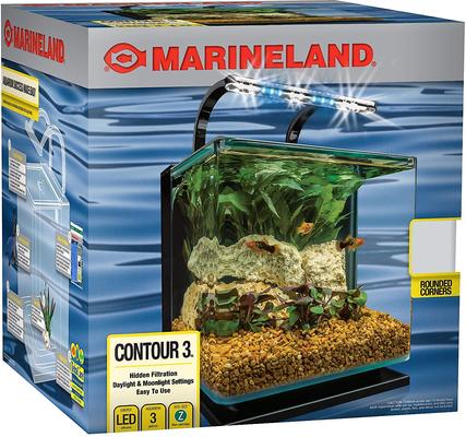 Show full view: Marineland Contour Rail Light Aquarium Kit, 3 gal slide 5 of 6
