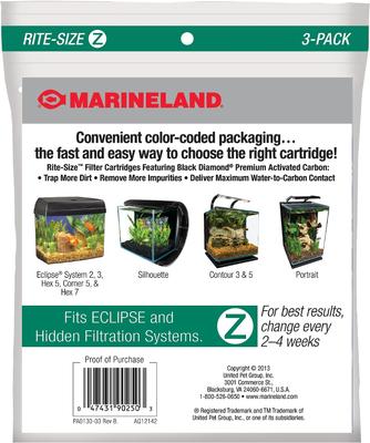 Show full view: Marineland Eclipse Rite-Size Z Filter Cartridge, 3 count slide 2 of 6