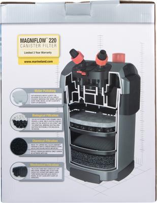 Show full view: Marineland Magniflow 220 Canister Freshwater & Saltwater Aquarium Filter, Up to 55-gal slide 2 of 9