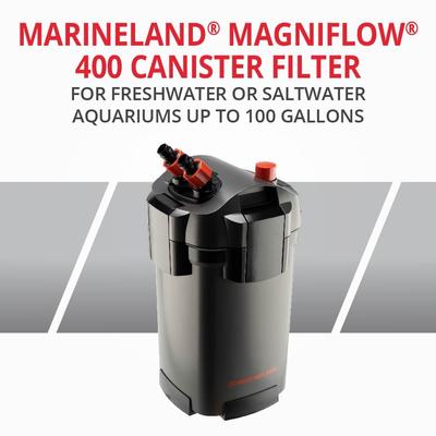 Show full view: Marineland Magniflow 400 Canister Freshwater & Saltwater Aquarium Filter, Up to 100-gal slide 3 of 8