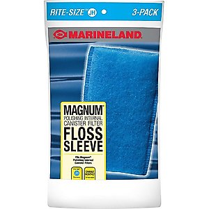 Marineland Magnum Polishing Internal Canister Filter Floss Sleeve, 3 count
