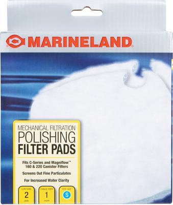 Show full view: Marineland Rite-Size S, Fit C-Series, Magniflow 160, 180, 220 & 250 Mechanical Aquarium Filtration Polishing Filter Pads Media, 2 count slide 1 of 3