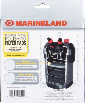 Show full view: Marineland Rite-Size S, Fit C-Series, Magniflow 160, 180, 220 & 250 Mechanical Aquarium Filtration Polishing Filter Pads Media, 2 count slide 2 of 3