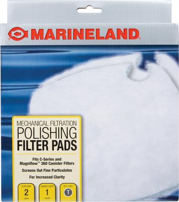 Show full view: Marineland Rite-Size T, Fit C-Series, Magniflow 360 & 400 Mechanical Aquarium Filtration Polishing Filter Pads, 2 count slide 1 of 3