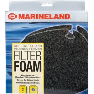 Marineland Rite-Size T, Fits C-Series, Magniflow 360 & 400 Biological & Mechanical Aquarium Filtration Filter Foam, 2 count