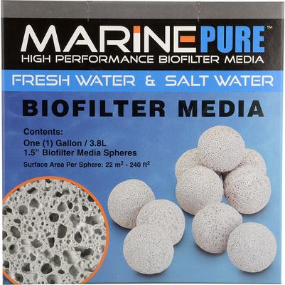 Show full view: MARINEPURE Cermedia Aquarium Biofilter Media Spheres, 1-gal slide 1 of 1