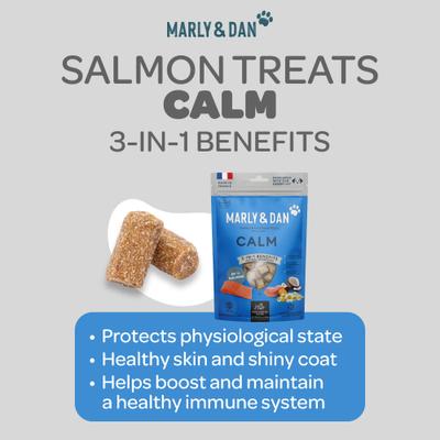 Show full view: Marly & Dan Healthy & Functional Salmon Dog Treats with Chamomile, Calming Recipe, 6oz bag slide 4 of 7