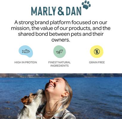 Show full view: Marly & Dan Healthy & Functional Salmon Dog Treats with Sweet Potato & Coconut, Training Recipe, 6-oz bag slide 7 of 7